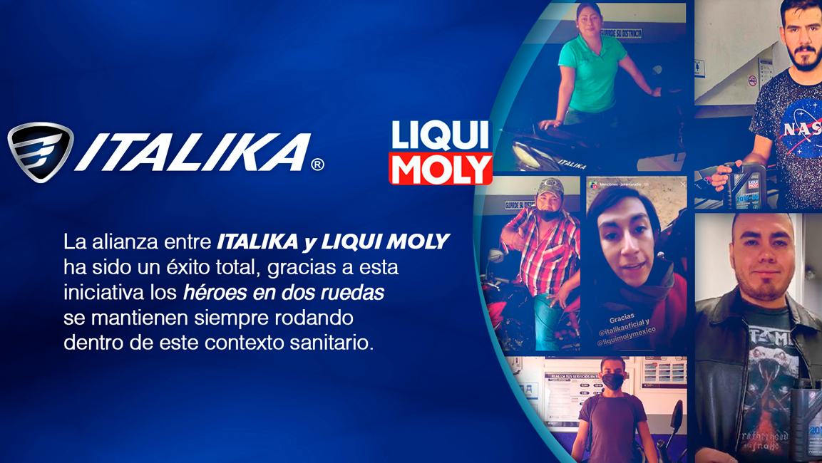 Italika y Liqui Moly regalan servicios a los héroes que se mantienen rodando